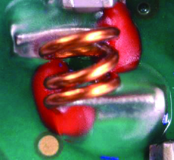 Figure 4: Pre-coating on air coil legs