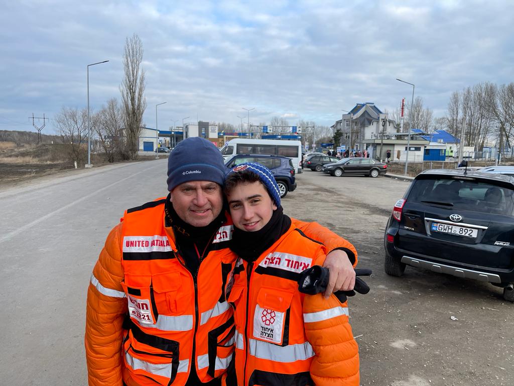 Danny and Lavee at the border crossing.