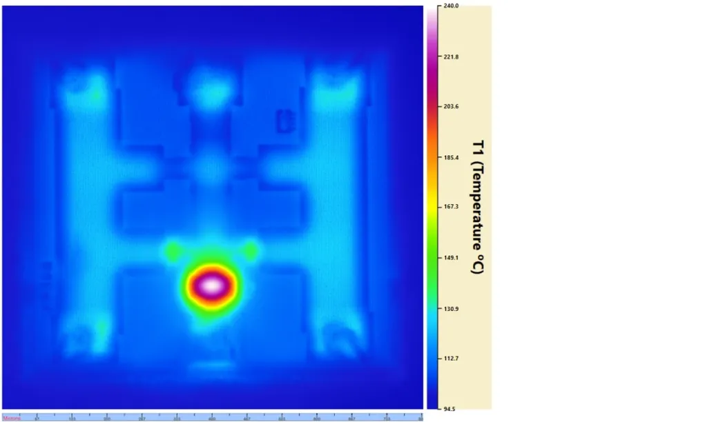 MMIC Technologies: Integrated Passive Devices (IPD) 26 Figure 14: Thermal image of KAT-30+ fixed attenuator.