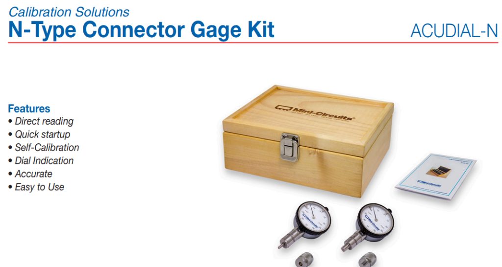 Care & Handling of RF/Microwave Adapters 4 Figure 3: Mini-Circuits’ N-Type connector gage kit.