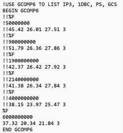 Figure 10: GCOMP6 format for expressing large signal response data in the S2D file.
